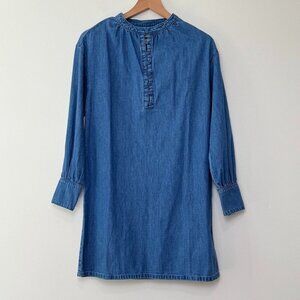 J.Crew Denim Dress Women's Size XXS NWT Boho Picnic Cottage Core Spring‎ overall